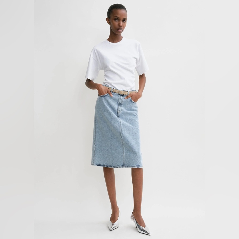 TOTEME Twisted Jersey Tee Off White Small